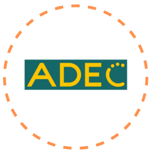 ADEC logo is dashed circle 1