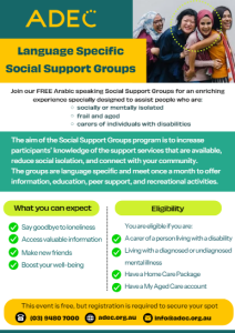 Language specific social support groups 23.5.24
